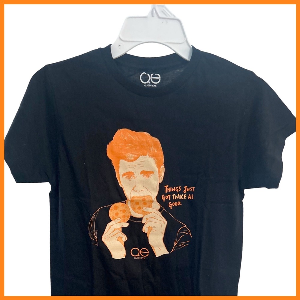 New‎ Queer Eye Antoni Porowski Twice As Good Black Graphic T-Shirt Sz. XL Unisex